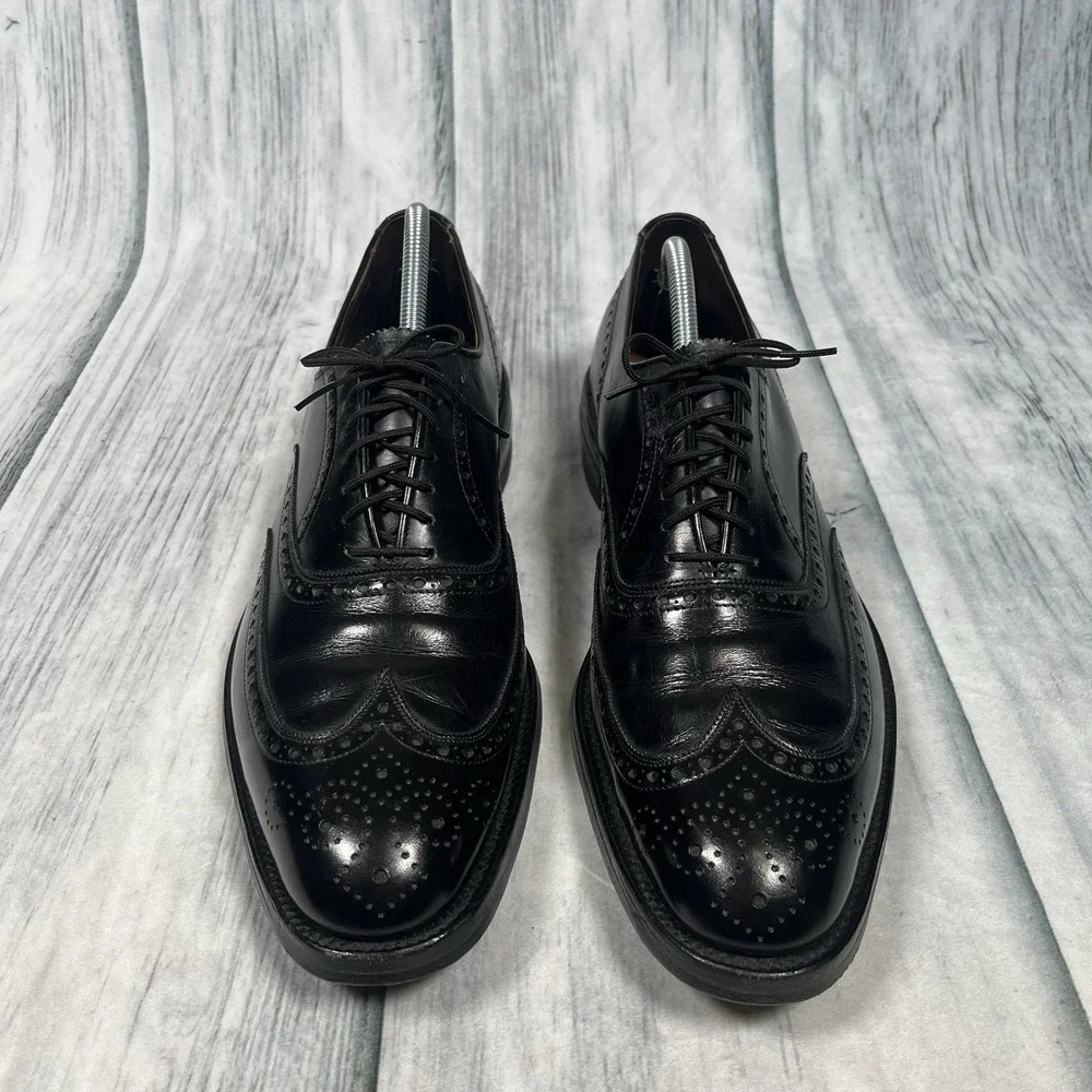 Allen Edmonds Boulevard Ostendo Wingtip Oxford Dress Shoes Black Sz 12 USA Made